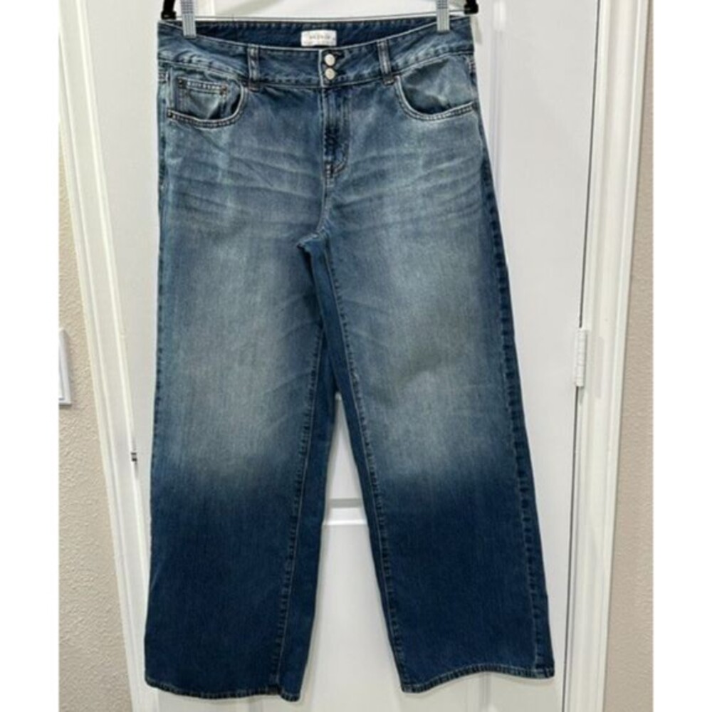 PacSun Casey Low Rise Baggy Jeans Women 29 Blue Wide Leg Rigid Denim